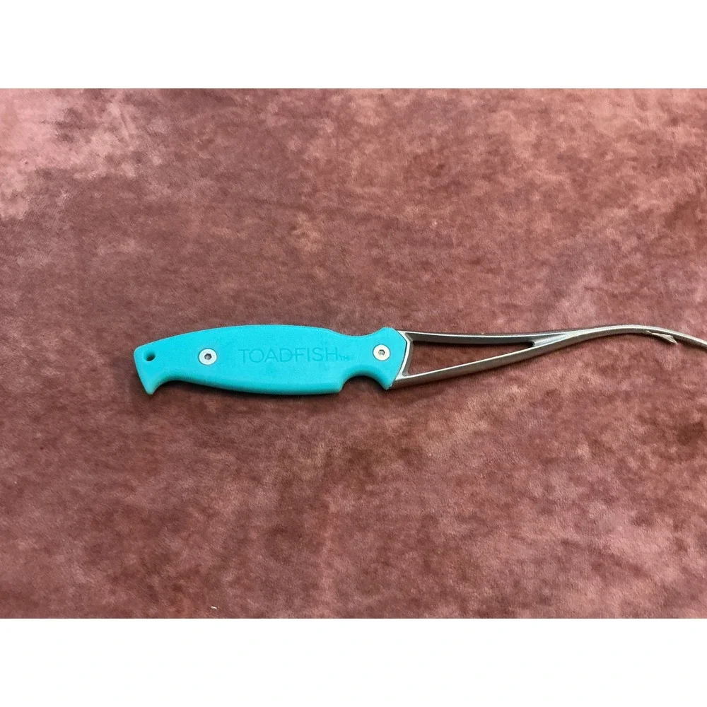 Toadfish Frogmore Shrimp Cleaner Tool 3-in-1 Seafood Deveiner Teal Blue Steel